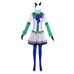 Pretty Derby Cosplay Costume Silence Suzuka Outfit with Headdress - Coscosmos