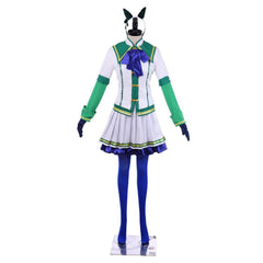 Pretty Derby Cosplay Costume Silence Suzuka Outfit with Headdress - Coscosmos