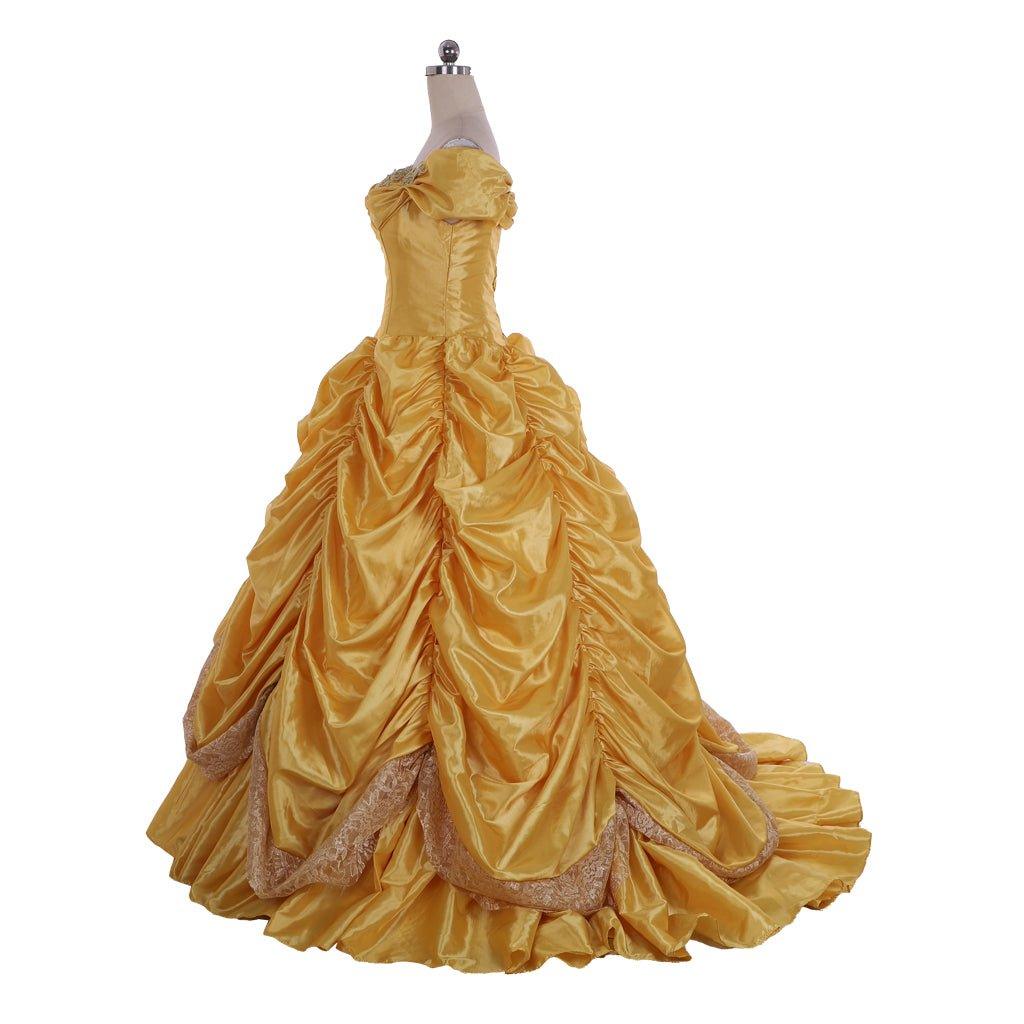 Princess Belle Cosplay Costume | Adult Disney Princess Belle Dress for Halloween & Themed Parties - Coscosmos