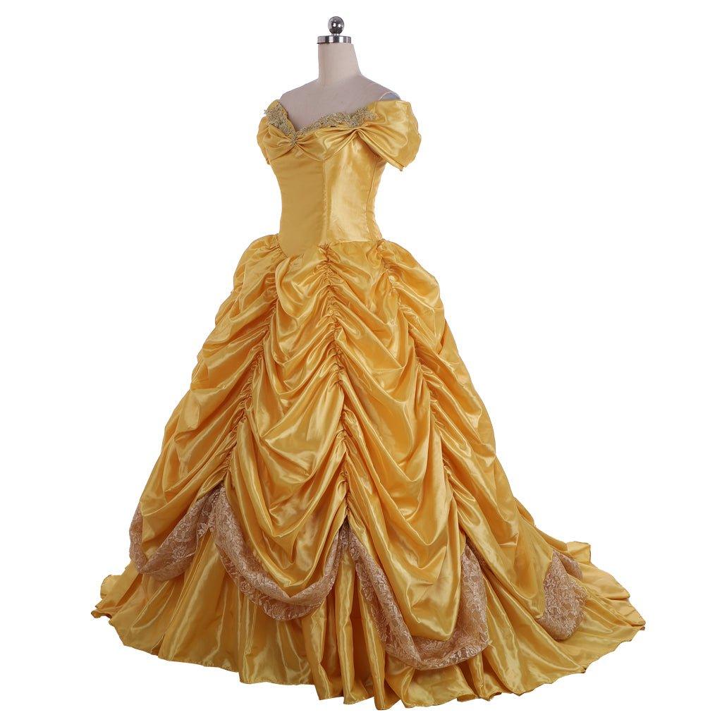 Princess Belle Cosplay Costume | Adult Disney Princess Belle Dress for Halloween & Themed Parties - Coscosmos