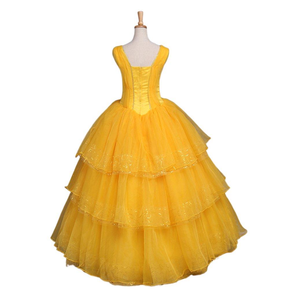 Princess Belle Cosplay Costume | Adult Disney Princess Belle Dress for Halloween & Themed Parties - Coscosmos