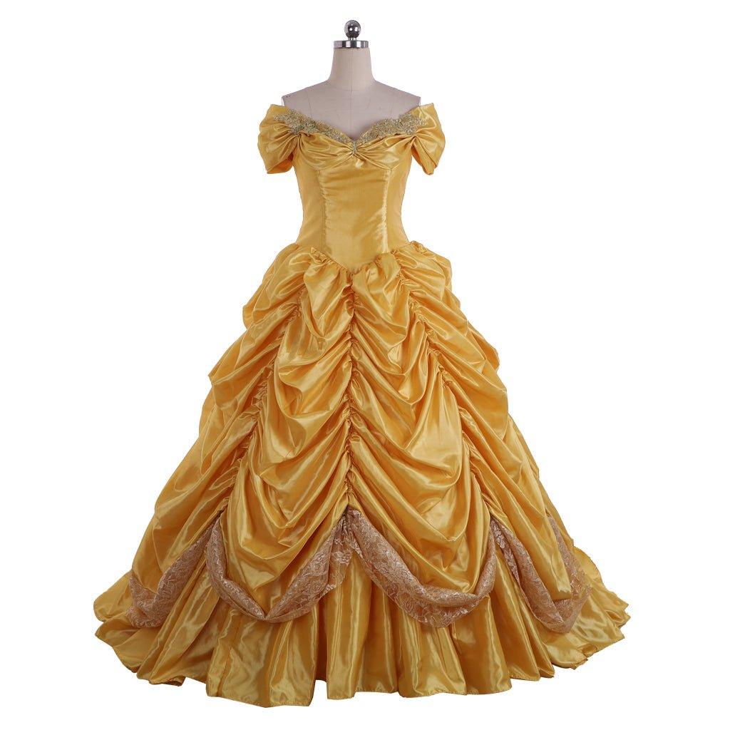 Princess Belle Cosplay Costume | Adult Disney Princess Belle Dress for Halloween & Themed Parties - Coscosmos