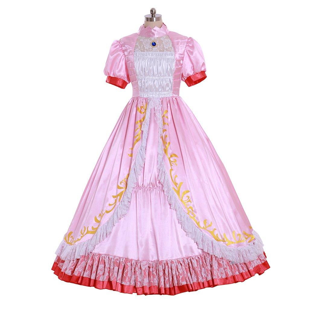 Princess Peach Cosplay Costume | Women’s Ball Gown Dress for Halloween & Cosplay Parties - Coscosmos