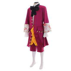 Purple Red Rococo Baroque Men’s Medieval Costume | Elegant Cosplay Outfit for Weddings & Parties - Coscosmos