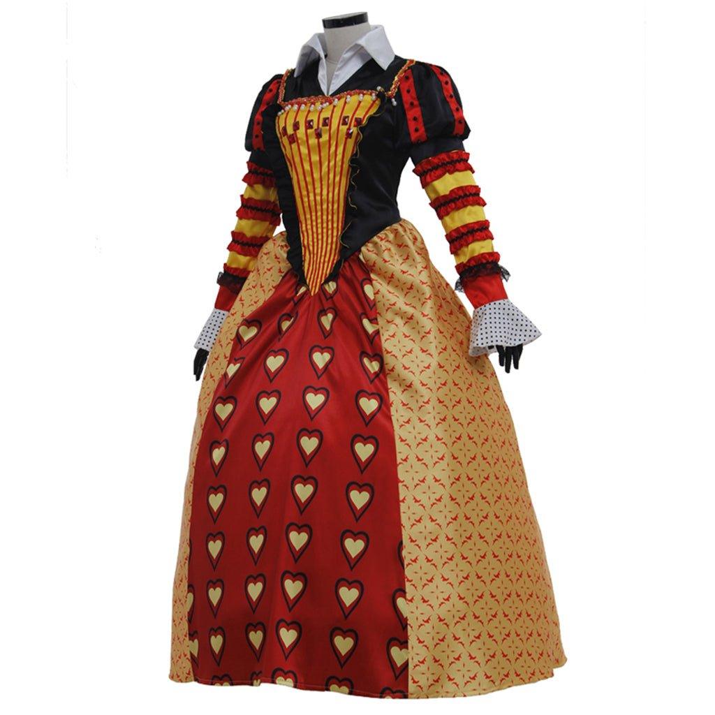 Queen of Hearts Cosplay Costume Dress | Custom Ball Gown for Halloween & Fancy Party Events - Coscosmos