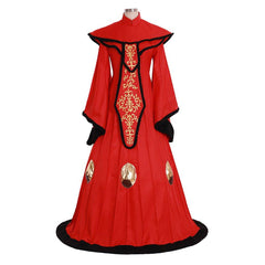 Queen Padme Amidala Cosplay Dress Costume | Custom - Made Red Gown for Halloween, Carnival & Party Events - Coscosmos