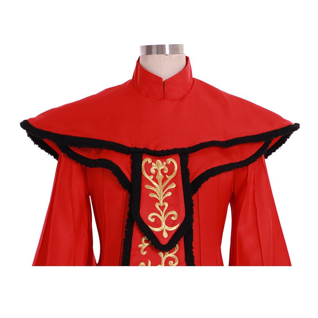 Queen Padme Amidala Cosplay Dress Costume | Custom - Made Red Gown for Halloween, Carnival & Party Events - Coscosmos