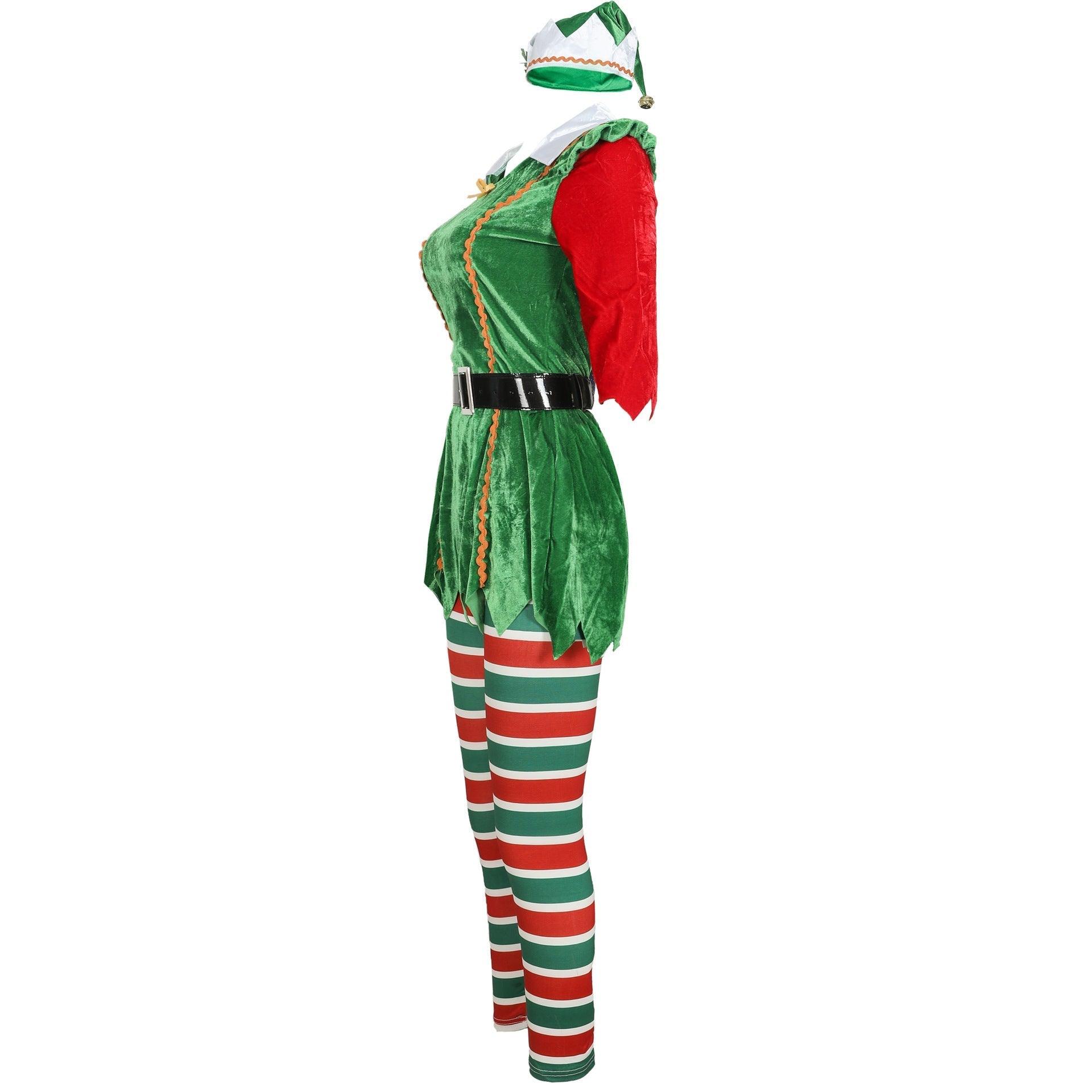 S - L striped Christmas pants, long sleeves 2023 new European and American Christmas clothing cos Christmas clothing performance clothing - Coscosmos