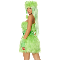 S - XL Halloween Green Hair Monster Costume COS Christmas Thief Monster Costume, Mao Mao Grinch Playing Uniform - Coscosmos