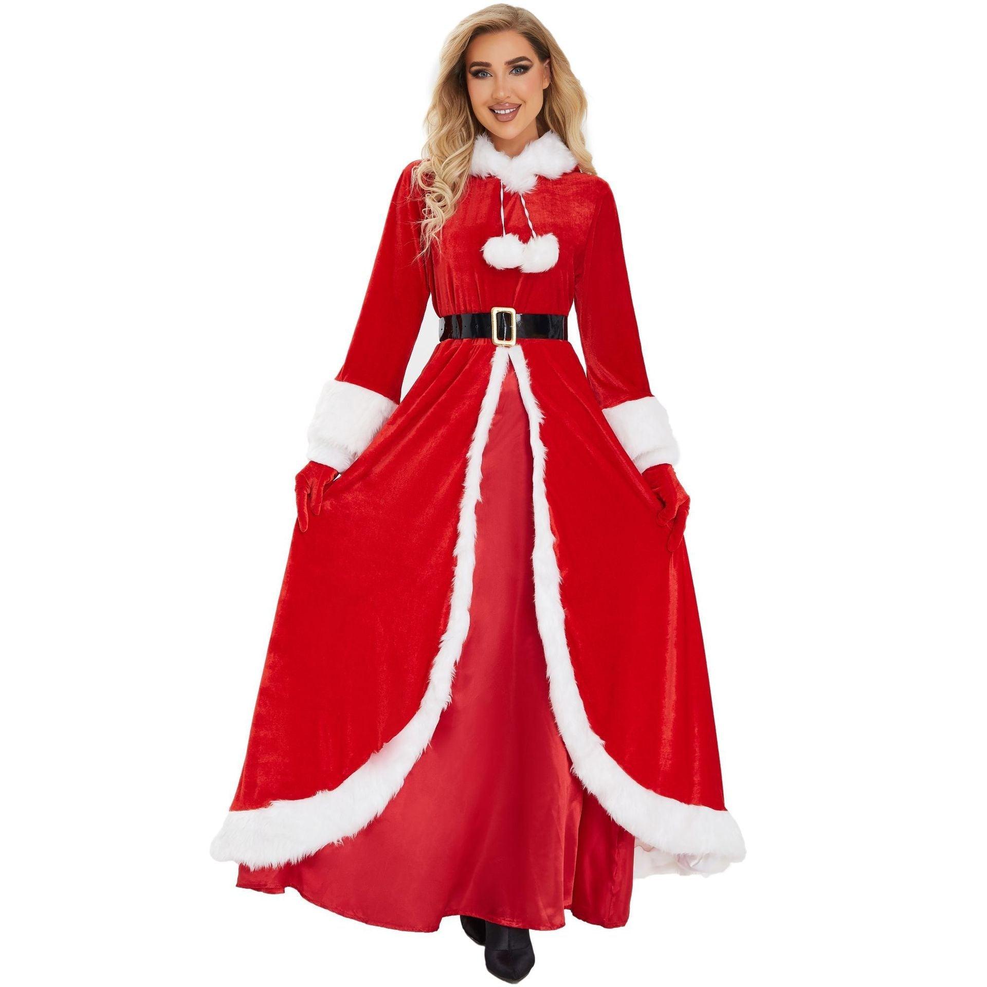 S - XL new 2023 Christmas clothing, stage Christmas clothing, long dress, Christmas queen carnival party clothing - Coscosmos