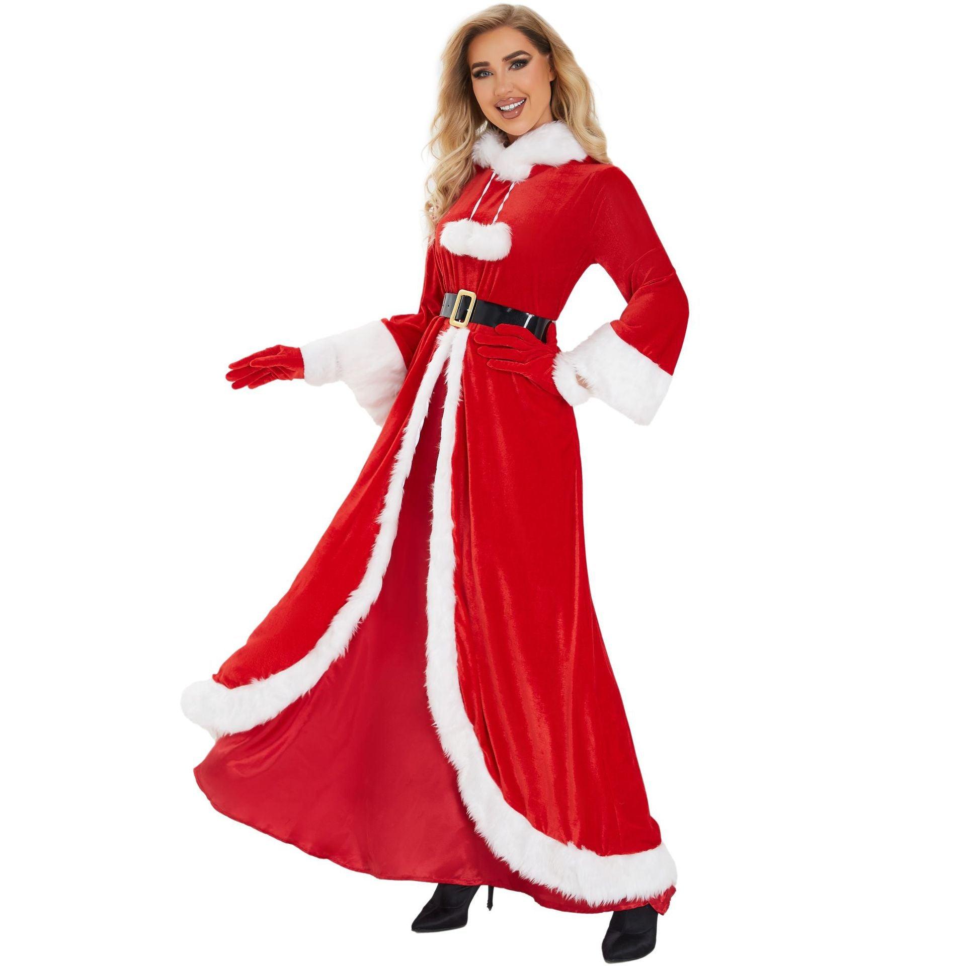 S - XL new 2023 Christmas clothing, stage Christmas clothing, long dress, Christmas queen carnival party clothing - Coscosmos