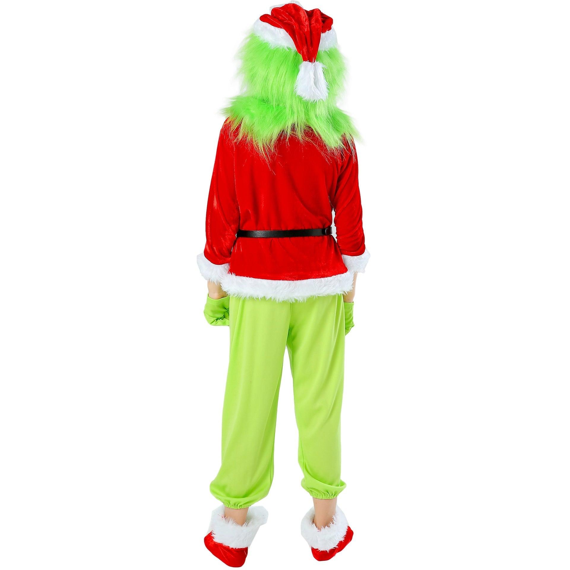 S - XL sub - code Christmas clothing, children's Christmas green hair monster Grinch Christmas clothing, girls' Christmas clothing set - Coscosmos