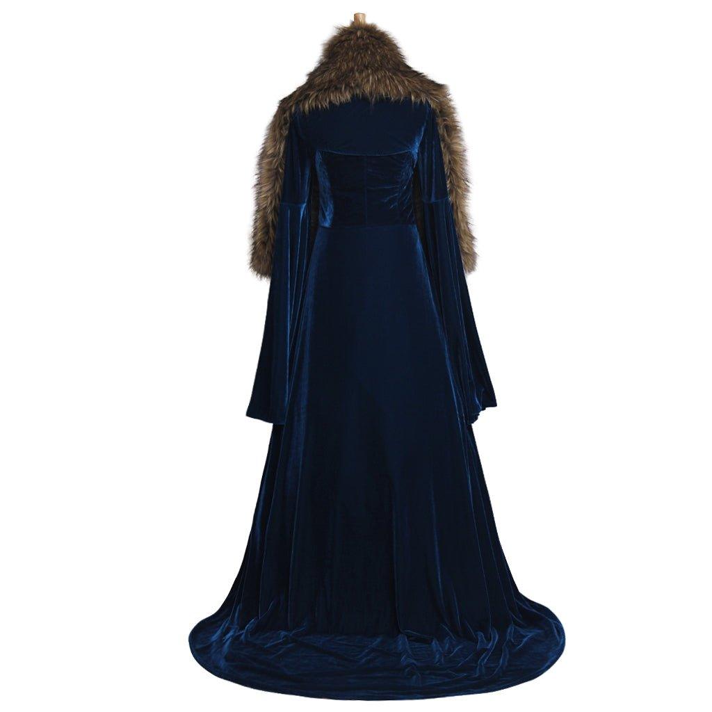 Sansa Stark Dress Cosplay Costume – Adult Women's Halloween Carnival Costume Cosplay - Coscosmos