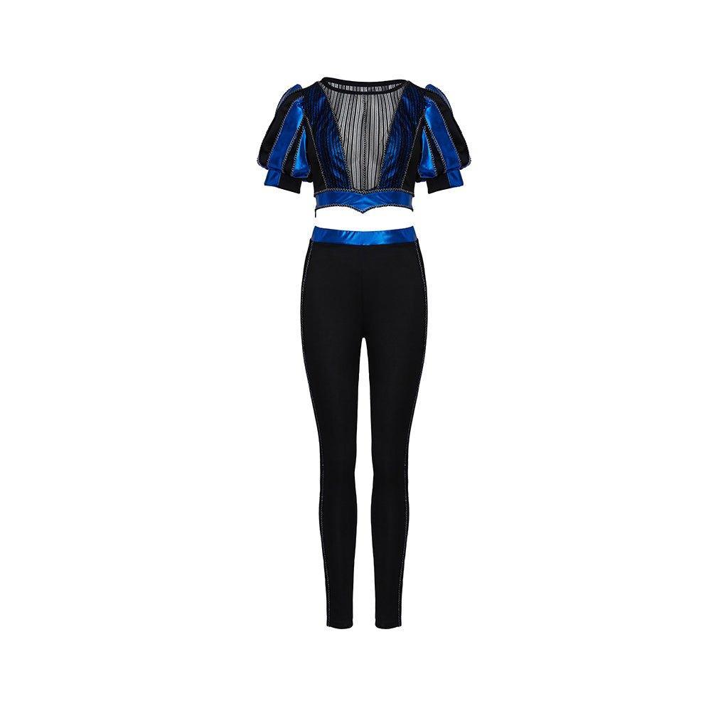 Six the Musical Catherine Parr Cosplay Costume | Women's Crop Top and Pants Suit | Music Festival Performance Outfit - Coscosmos