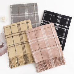 Soft Cashmere - Feel Scarf for Women | Korean Style Elegant Warm Shawl & Cozy Winter Wrap for Thanksgiving & Halloween - Coscosmos