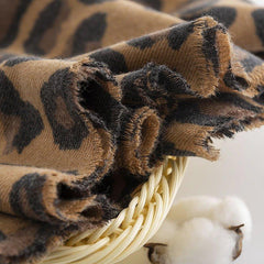 Soft Cashmere - Like Leopard Print Scarf with Tassels | Cozy Women’s Shawl Wrap for Fall and Winter 2024 - Coscosmos