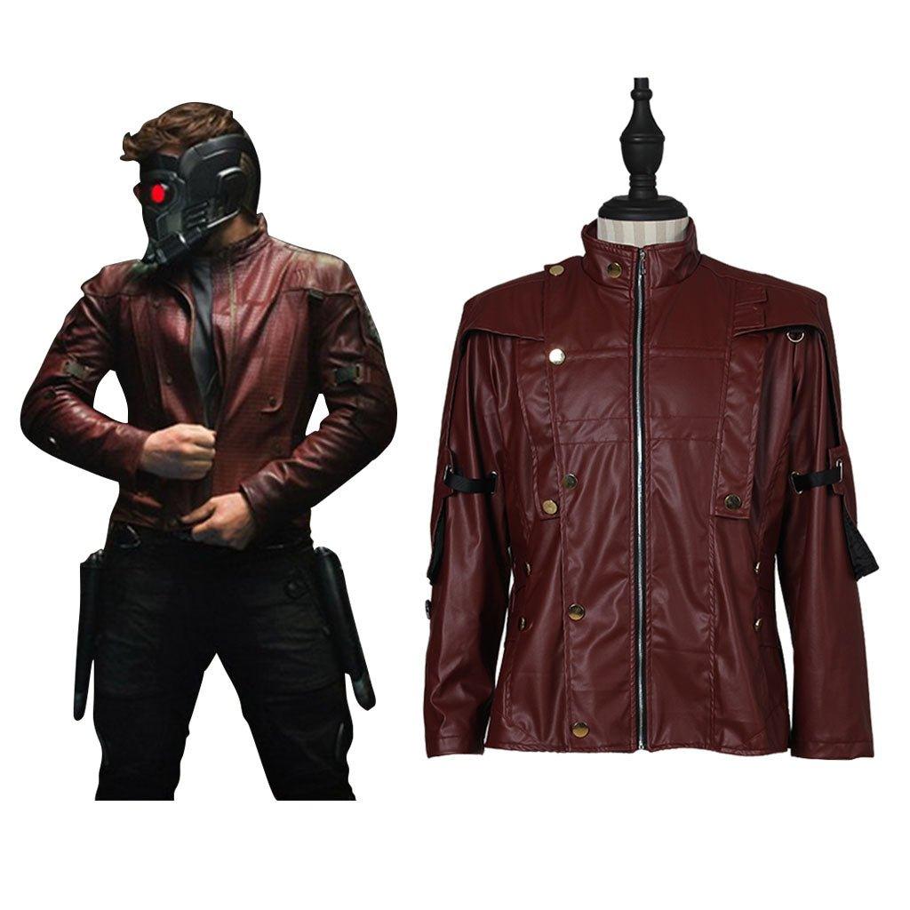 Star Lord Leather Jacket Cosplay Halloween Costume - Guardians of the Galaxy 2 Short Jacket by Coscosmos - Coscosmos