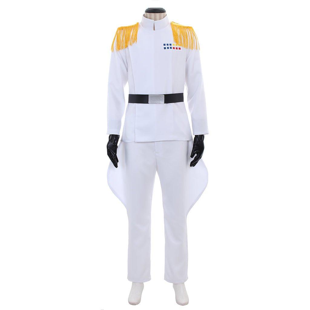 Star Wars Imperial Officer White Grand Admiral Uniform Cosplay Costume - Coscosmos