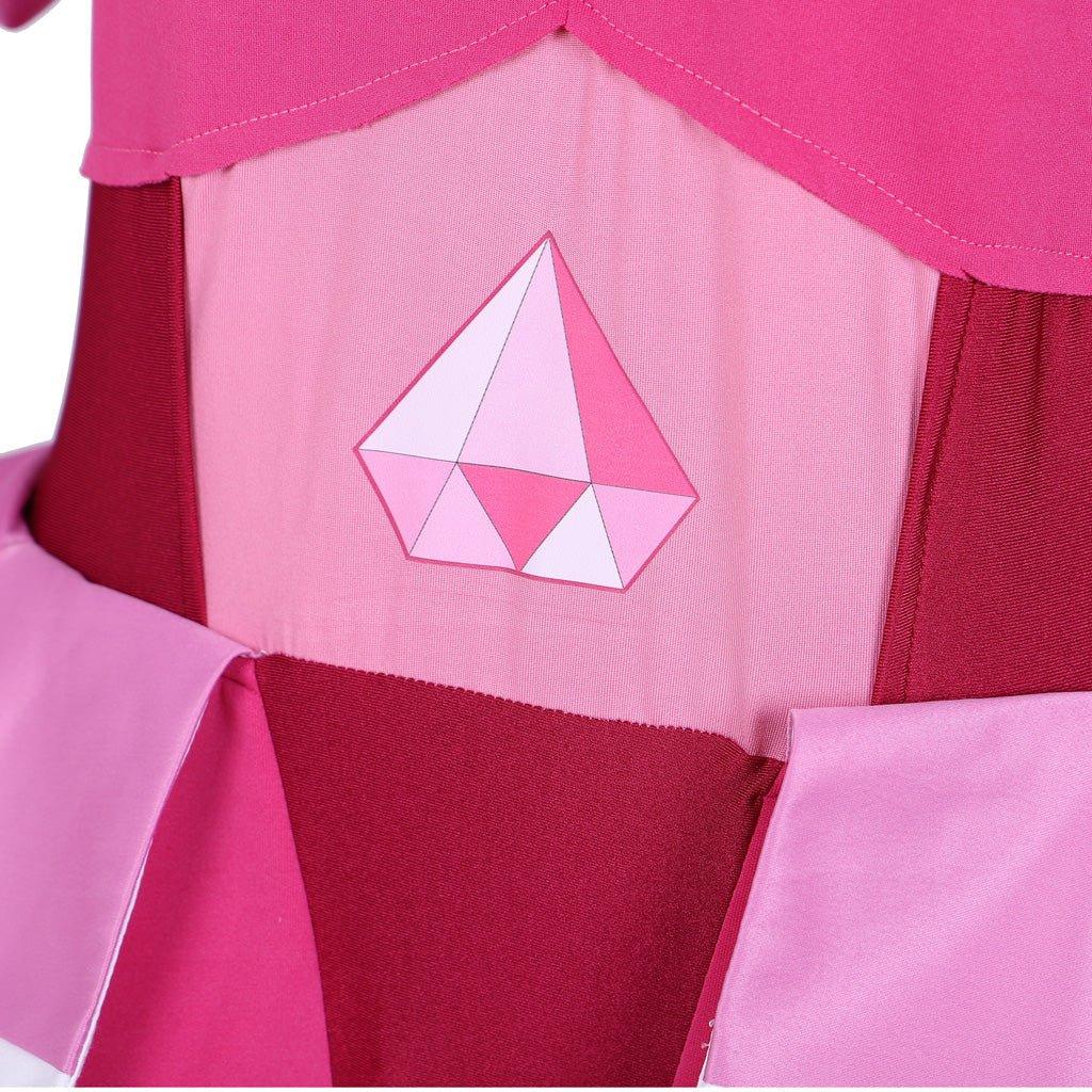 Steven Universe Spinel Gem Cosplay Costume Full Set Pink Dress with Gloves & Socks - Coscosmos