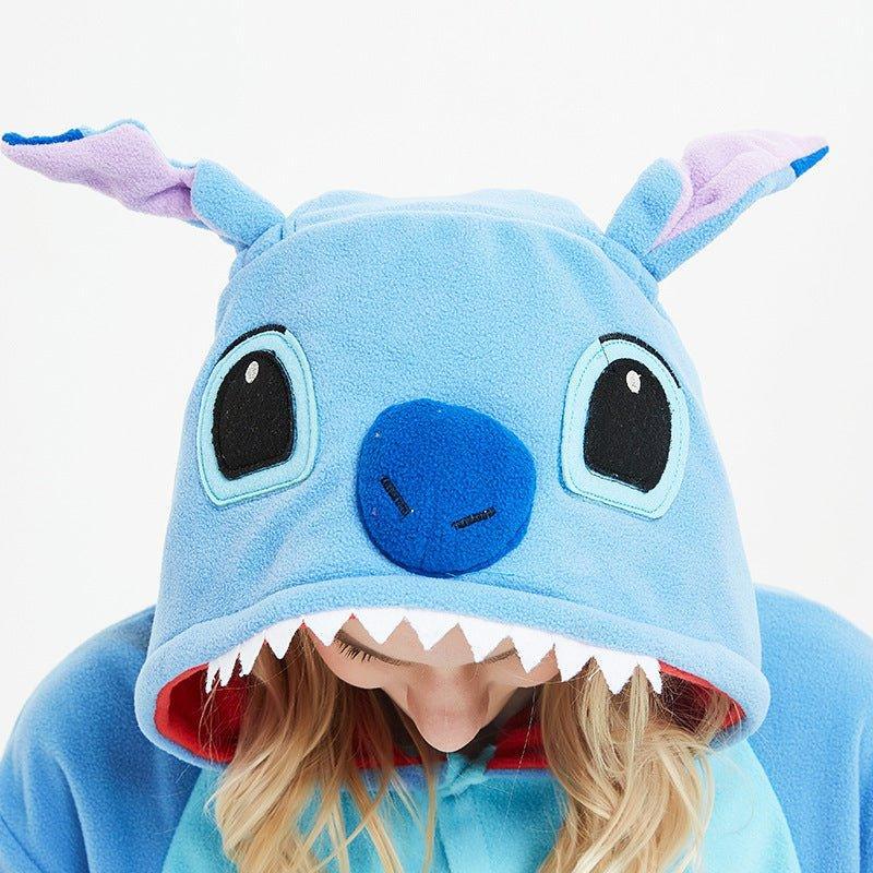 Stitch Animal Onesie Pajamas for Couples - Fleece Halloween & Christmas Cosplay Sleepwear | Coscomos Pajamas Series - Coscosmos