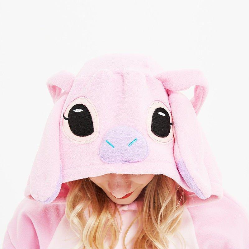 Stitch Animal Onesie Pajamas for Couples - Fleece Halloween & Christmas Cosplay Sleepwear | Coscomos Pajamas Series - Coscosmos