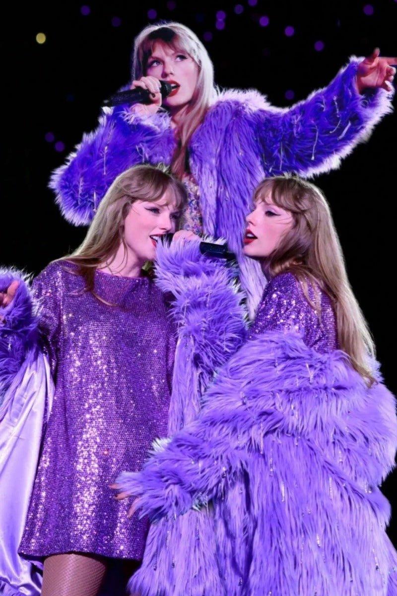 Taylor Swift Concert Performance Costume Dress | Lavender Sequin Tour Outfit | Coscomos - Coscosmos