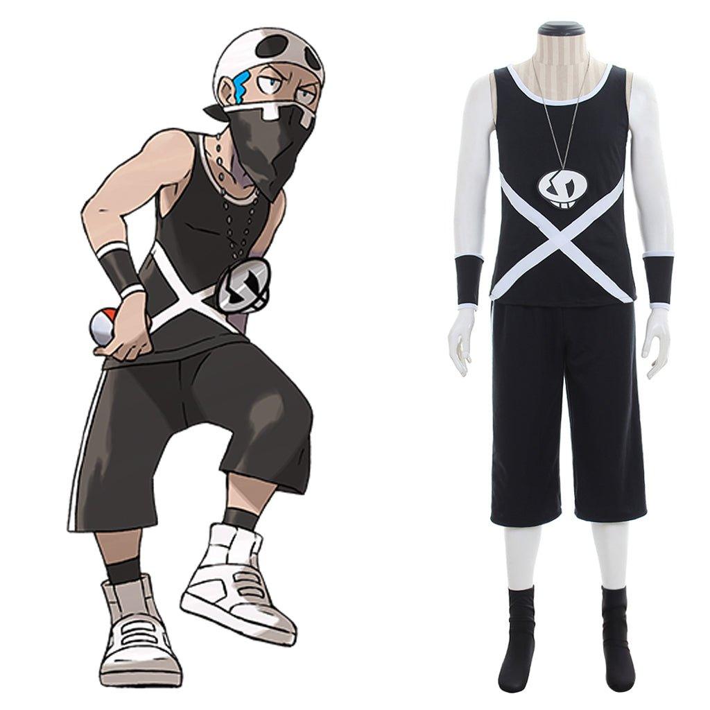 Team Skull Grunts Male Cosplay Costume – Pokémon Villain Style Outfit f - Coscosmos