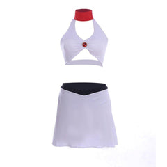 The Last Airbender Ty Lee Cosplay Swimsuit Set – Sexy White Top and Mini Skirt - Coscosmos