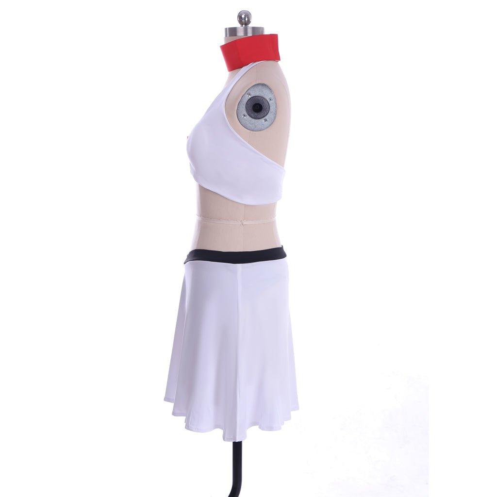 The Last Airbender Ty Lee Cosplay Swimsuit Set – Sexy White Top and Mini Skirt - Coscosmos