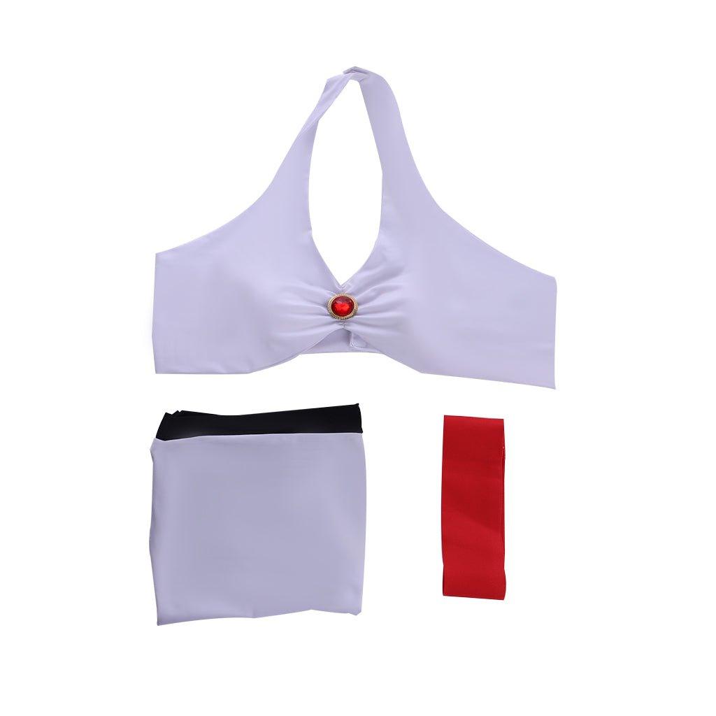 The Last Airbender Ty Lee Cosplay Swimsuit Set – Sexy White Top and Mini Skirt - Coscosmos