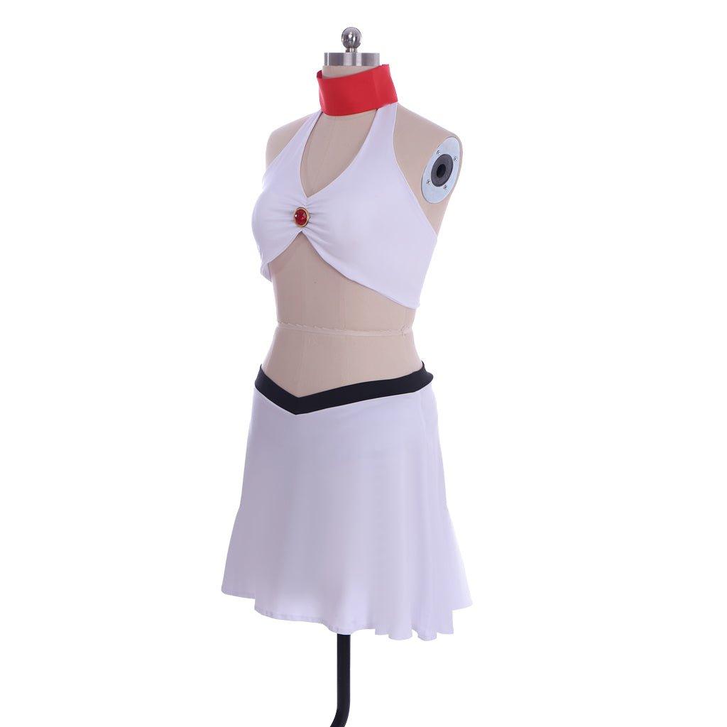 The Last Airbender Ty Lee Cosplay Swimsuit Set – Sexy White Top and Mini Skirt - Coscosmos