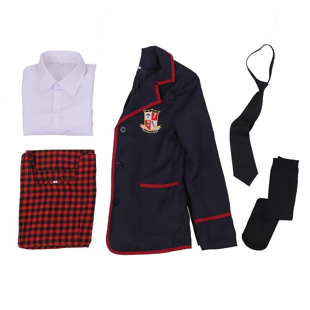 The Umbrella Academy Girl School Uniform Cosplay Costume | Authentic Jacket and Dress for Adults - Coscosmos