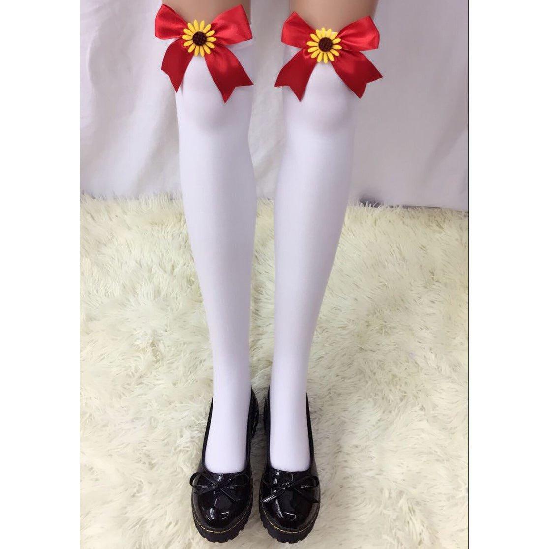 Thick, sexy Christmas items cotton socks, adult bow Christmas stockings, stockings - Coscosmos