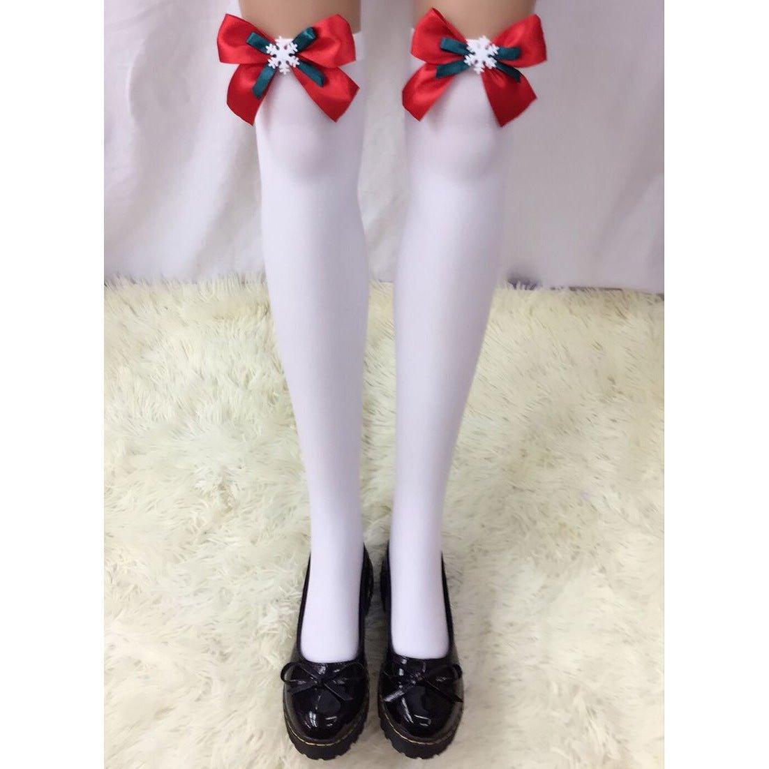 Thick, sexy Christmas items cotton socks, adult bow Christmas stockings, stockings - Coscosmos