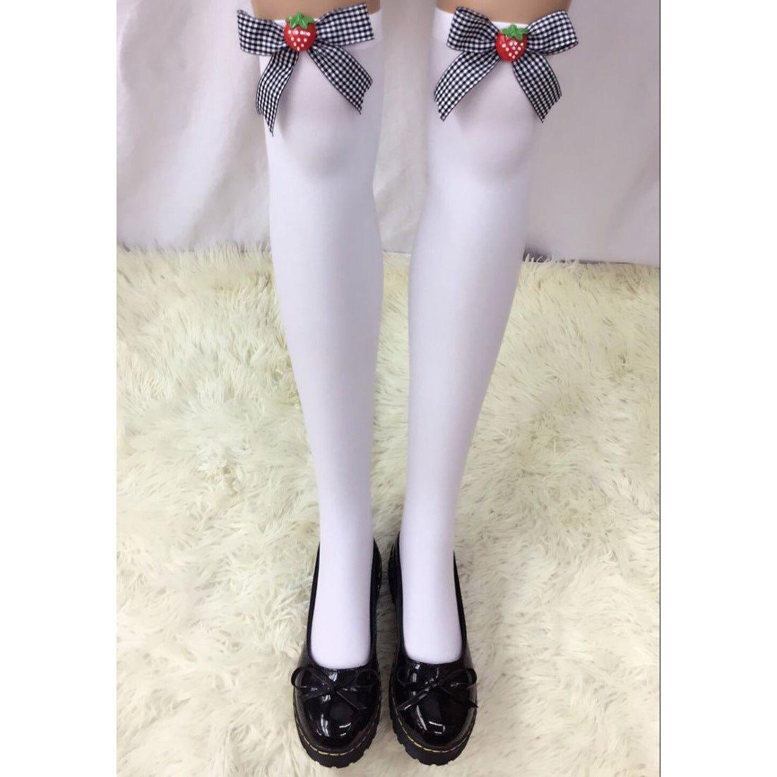 Thick, sexy Christmas items cotton socks, adult bow Christmas stockings, stockings - Coscosmos