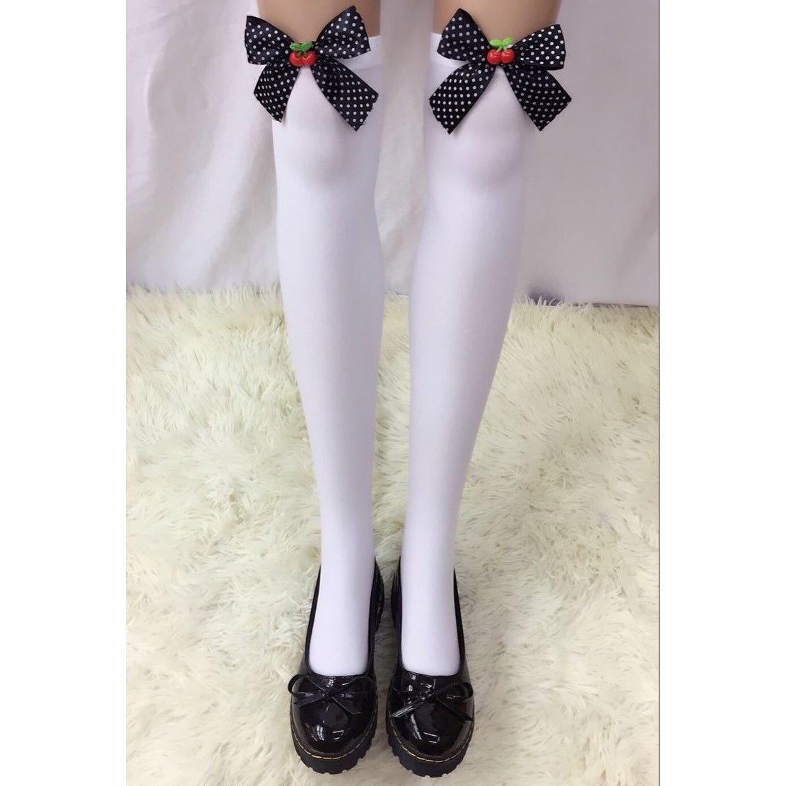 Thick, sexy Christmas items cotton socks, adult bow Christmas stockings, stockings - Coscosmos