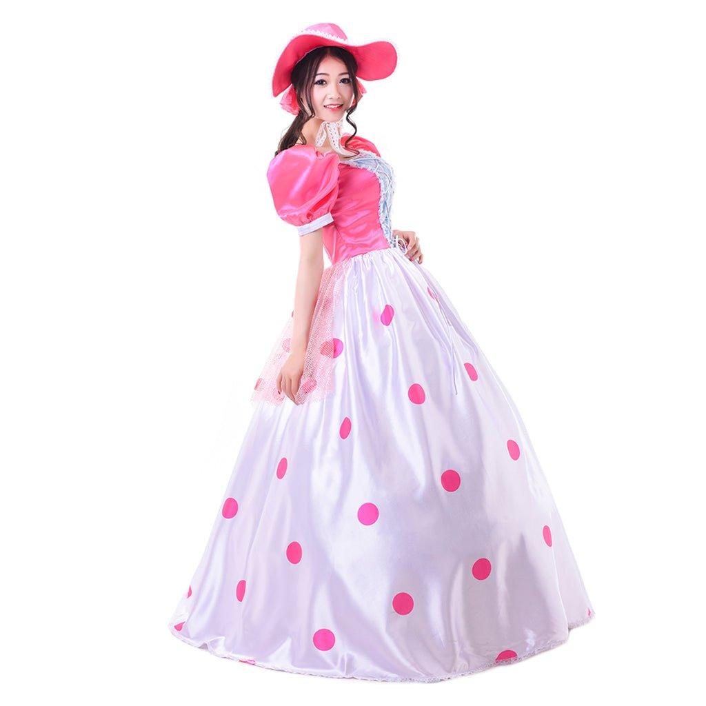 Toy Story Bo Peep Cosplay Costume | Pink Dress Fashion Costume for Halloween & Movie Events - Coscosmos