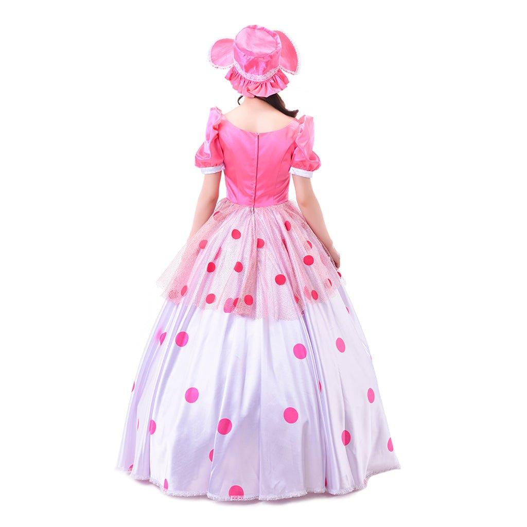 Toy Story Bo Peep Cosplay Costume | Pink Dress Fashion Costume for Halloween & Movie Events - Coscosmos