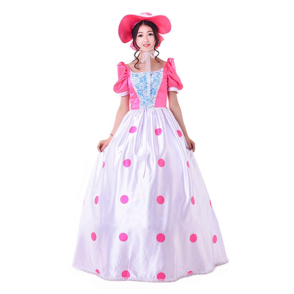 Toy Story Bo Peep Cosplay Costume | Pink Dress Fashion Costume for Halloween & Movie Events - Coscosmos