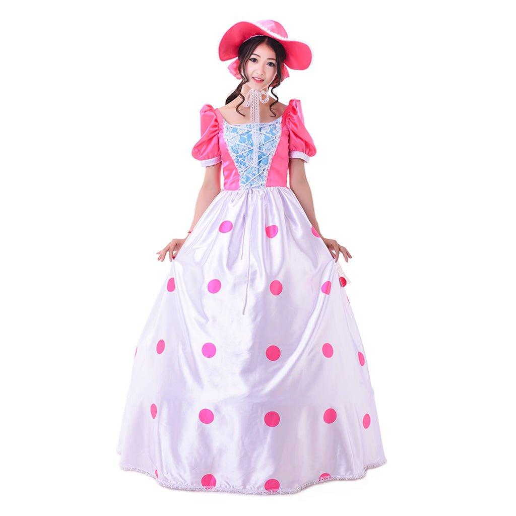 Toy Story Bo Peep Cosplay Costume | Pink Dress Fashion Costume for Halloween & Movie Events - Coscosmos