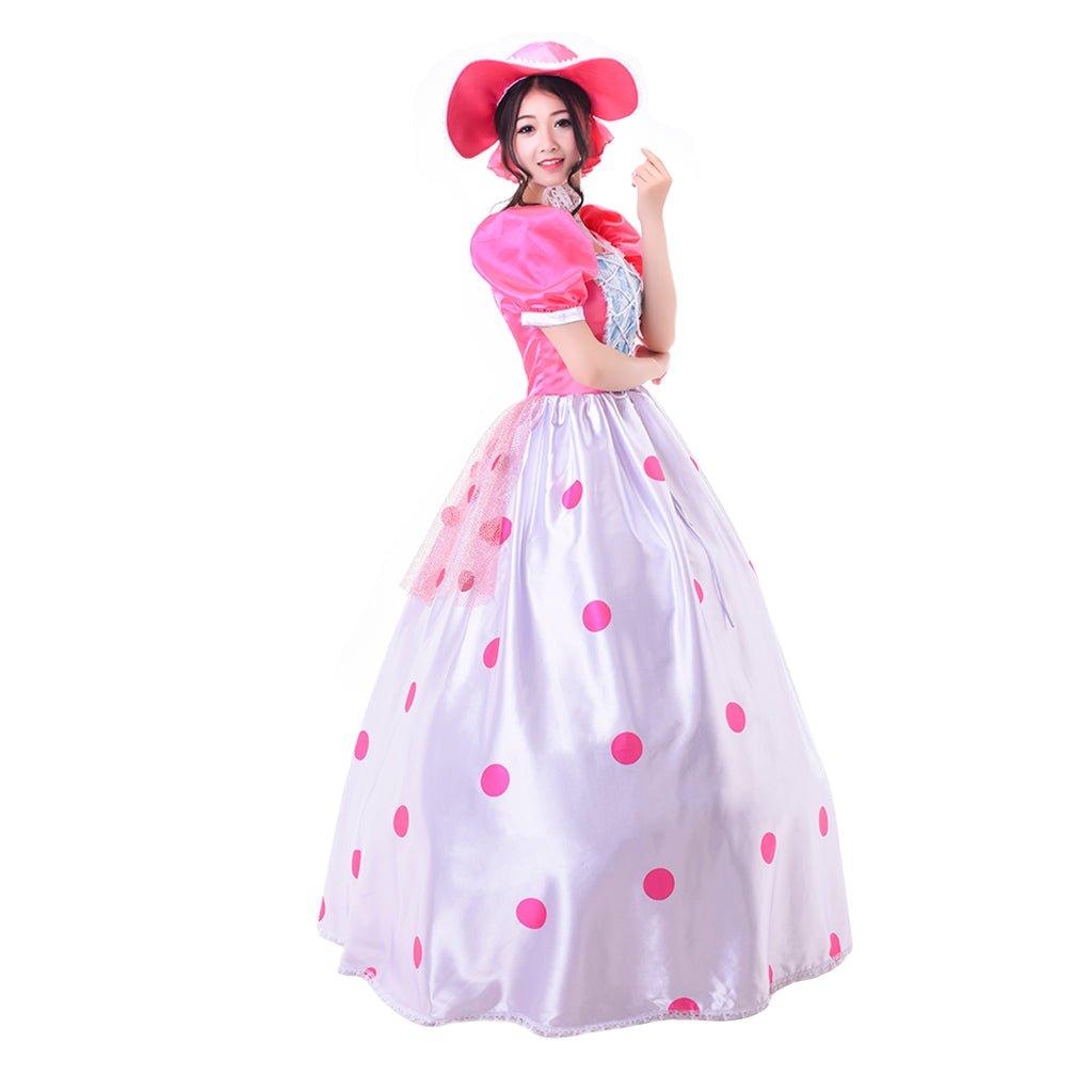 Toy Story Bo Peep Cosplay Costume | Pink Dress Fashion Costume for Halloween & Movie Events - Coscosmos