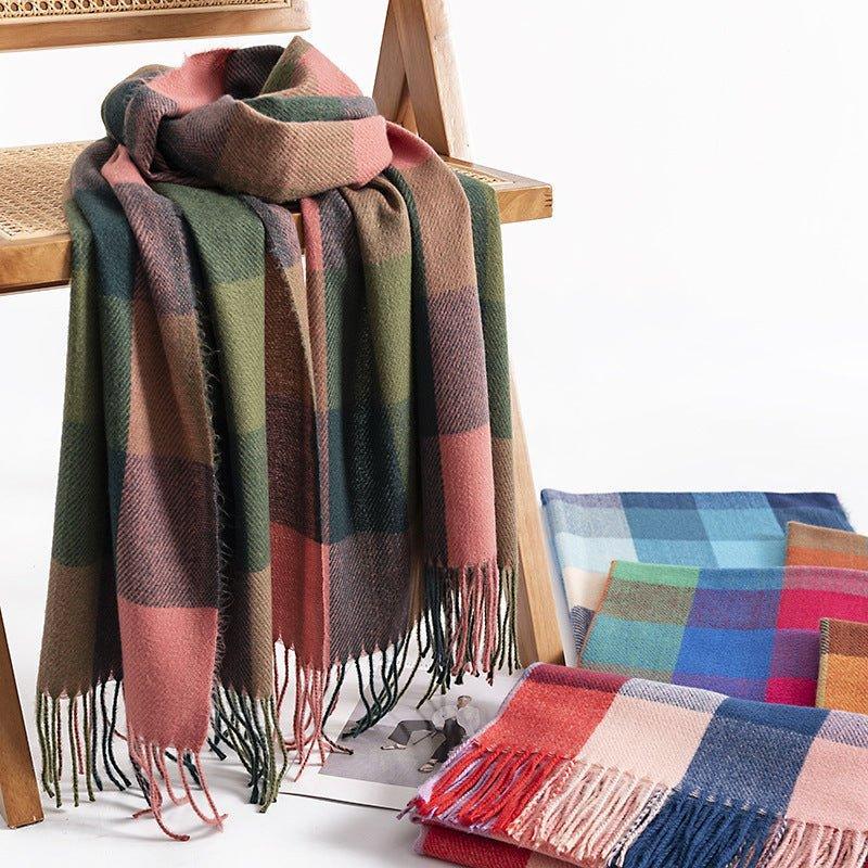 Trendy Cashmere - Feel Scarf for Women | Fashionable Warm Scarf for Fall & Winter | Cozy Shawl for Thanksgiving & Halloween - Coscosmos