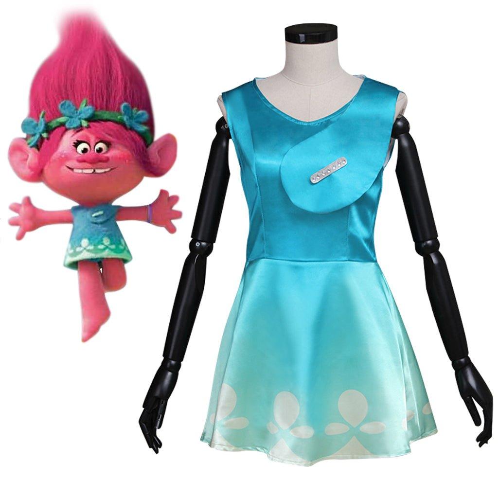 Trolls Poppy Cosplay Princess Dress Skirt | Animated Movie Costume for Halloween & Cosplay Events - Coscosmos