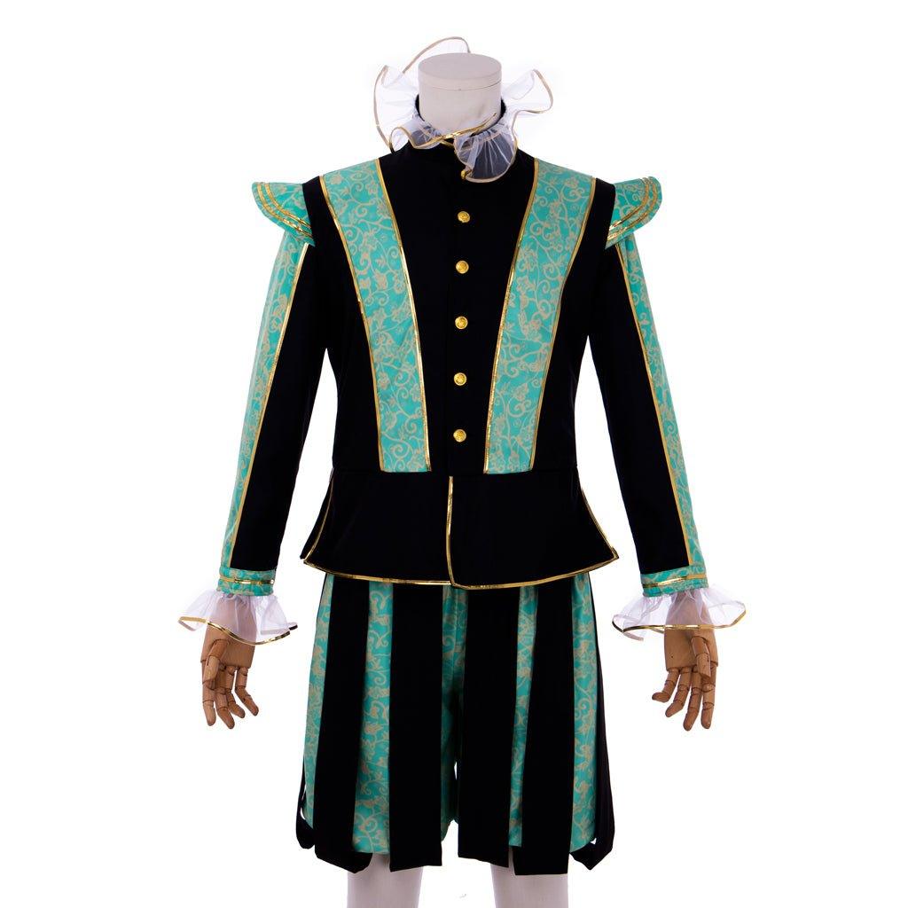 Tudor Court Noble Men's Costume - Elizabethan Prince Outfit with Hat | Coscomos Medieval Series - Coscosmos