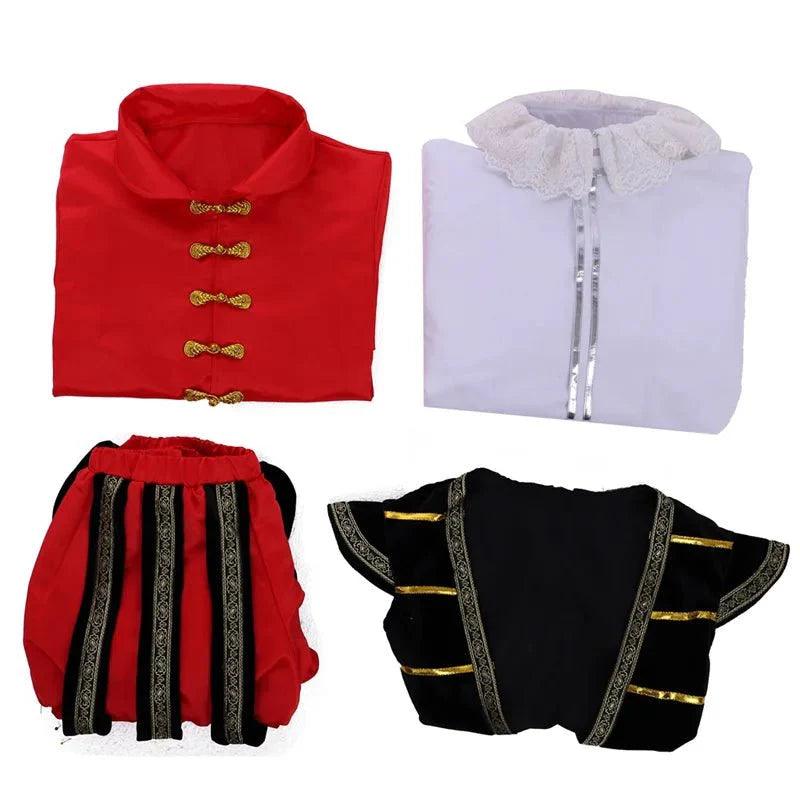 Tudor King Cosplay Costume - Red Elizabethan Noblemen’s Suit for Medieval Events - Coscosmos