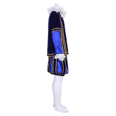 Tudor Period King Cosplay Blue Outfit - Medieval Men’s Renaissance Costume - Coscosmos