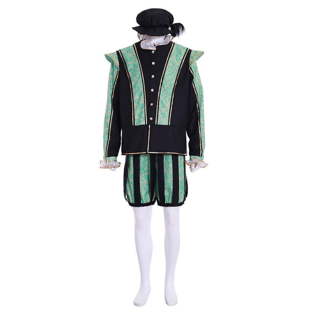 Tudor Prince Renaissance Costume - Medieval Victorian Elizabethan Men’s Suit | Custom - Made by Coscomos - Coscosmos