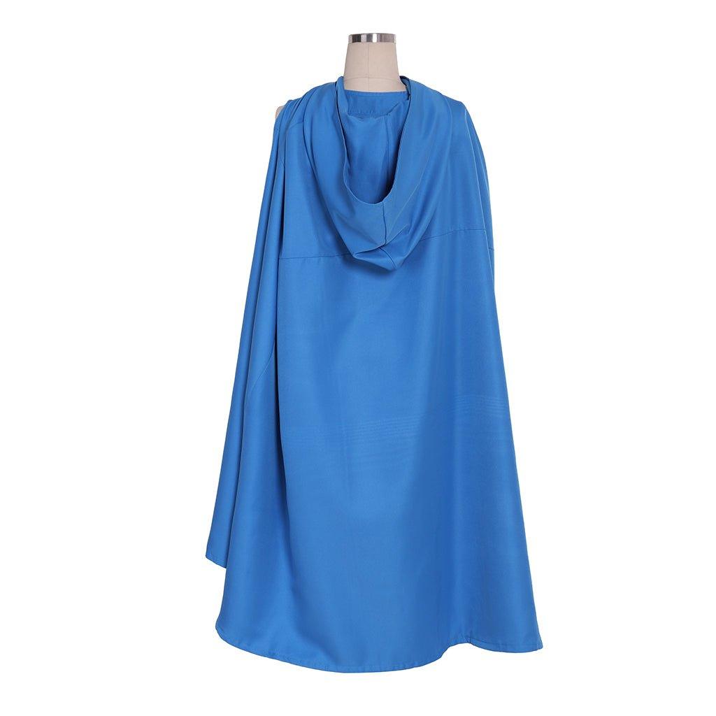 TV Series Daenerys Cosplay Targaryen Costume Blue Dress with Cape for Women | Halloween & Party Stage Performance Suit | Coscomos - Coscosmos