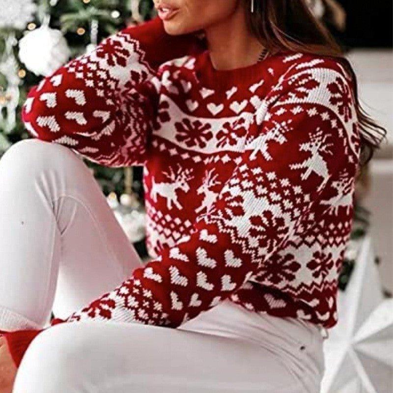 Ugly Christmas Sweater for Women – Funny Reindeer Open - Front Knitted Cardigan Coat for Holiday Parties - Coscosmos