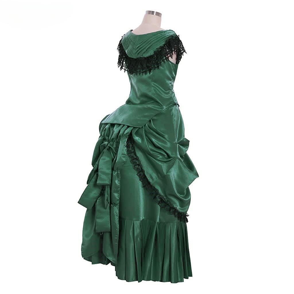 Victorian Bustle Gown | Queen’s Gown Victorian Gothic Georgian Dress for Masquerade & Reenactment - Coscosmos